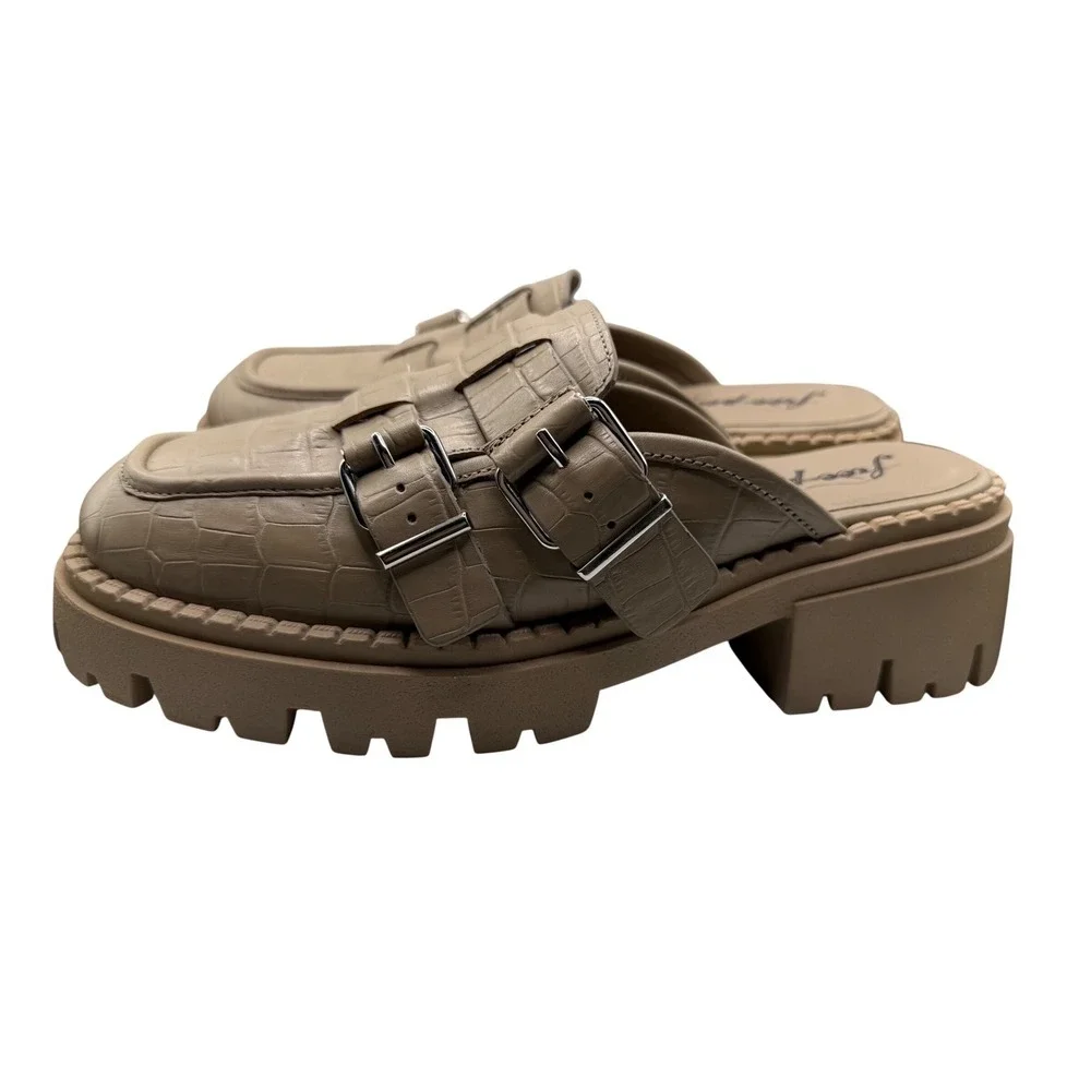 NEW FREE PEOPLE Buckle Lyra Lug Loafers, Cream, Size 40/US 9 - Picture 4 of 10